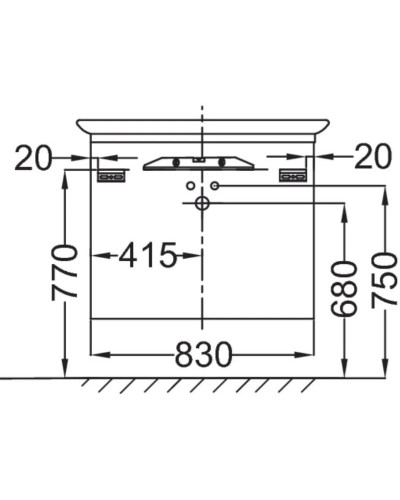 Тумба ледяной коричневый глянец 83 см Jacob Delafon Presquile EB1104-N23