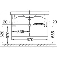 Тумба нежно-розовый матовый 67 см Jacob Delafon Odeon Up EB860-M71