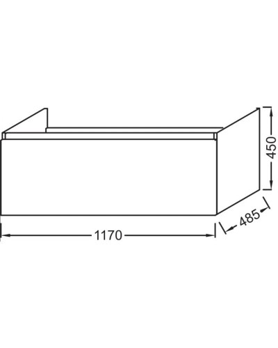 Тумба нежно-розовый матовый 117 см Jacob Delafon Odeon Up EB887-M71