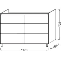 Тумба нежно-розовый матовый 117 см Jacob Delafon Odeon Up EB995-M71