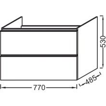 Тумба серый антрацит 77 см Jacob Delafon Odeon Up EB895-N14