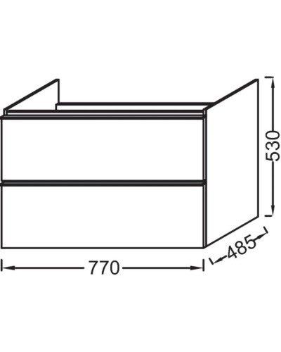 Тумба серый антрацит 77 см Jacob Delafon Odeon Up EB895-N14