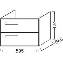 Тумба серый антрацит 59,5 см Jacob Delafon Rythmik EB1300-N14