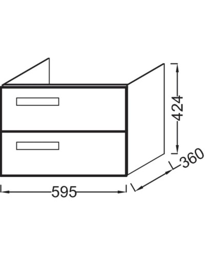 Тумба серый антрацит 59,5 см Jacob Delafon Rythmik EB1300-N14