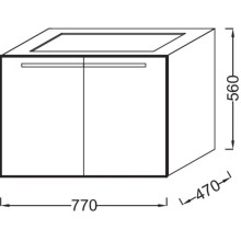 Тумба серый антрацит 77 см Jacob Delafon Struktura EB1281-N14