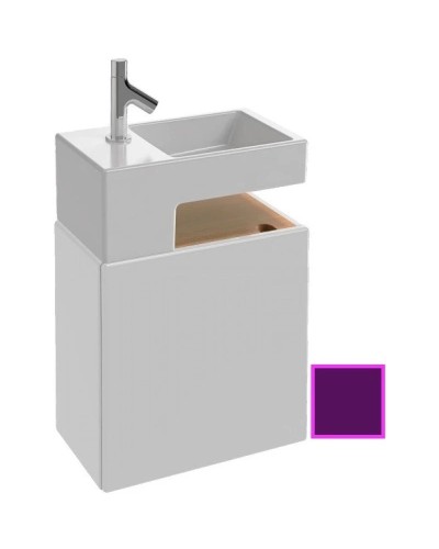 Тумба сливовый глянец 49,5 см шариниры слева Jacob Delafon Terrace EB1178-F26