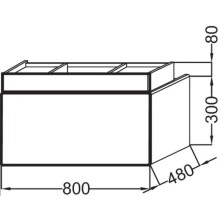 Тумба темно-синий глянец 80 см Jacob Delafon Terrace EB1186-G98