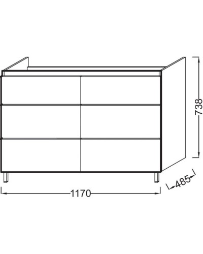 Тумба сливовый глянец 117 см Jacob Delafon Odeon Up EB995-F26