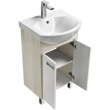 Тумба белый глянец/дуб сомерсет 46,6 см Акватон Бекка 1A210801BAC20