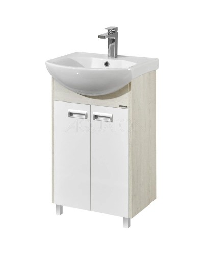 Тумба белый глянец/дуб сомерсет 46,6 см Акватон Бекка 1A210801BAC20