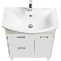 Тумба белый глянец/дуб сомерсет 65,2 см Акватон Бекка 1A208701BAC20