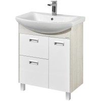 Тумба белый глянец/дуб сомерсет 65,2 см Акватон Бекка 1A208701BAC20