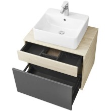 Тумба серый графит/дуб орегон 65 см Акватон Лофт Урбан 1A254001LQX60