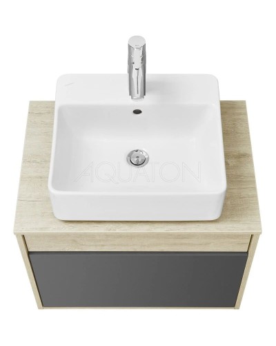 Тумба серый графит/дуб орегон 65 см Акватон Лофт Урбан 1A254001LQX60