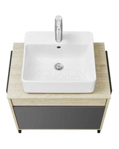 Тумба серый графит/дуб орегон 65 см Акватон Лофт Урбан 1A254001LQX60