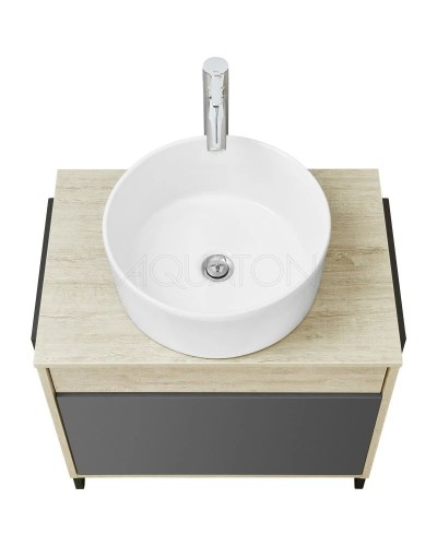 Тумба серый графит/дуб орегон 65 см Акватон Лофт Урбан 1A254001LQX60