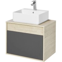 Тумба серый графит/дуб орегон 65 см Акватон Лофт Урбан 1A254001LQX60