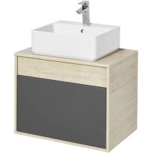 Тумба серый графит/дуб орегон 65 см Акватон Лофт Урбан 1A254001LQX60