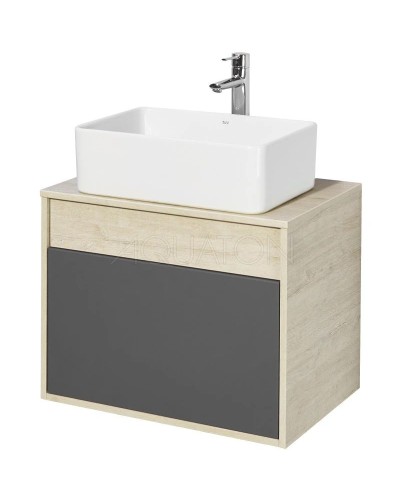 Тумба серый графит/дуб орегон 65 см Акватон Лофт Урбан 1A254001LQX60