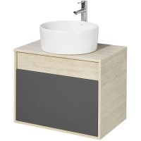 Тумба серый графит/дуб орегон 65 см Акватон Лофт Урбан 1A254001LQX60