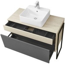 Тумба серый графит/дуб орегон 100 см Акватон Лофт Урбан 1A247701LQX60