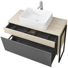 Тумба серый графит/дуб орегон 100 см Акватон Лофт Урбан 1A247701LQX60