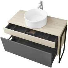 Тумба серый графит/дуб орегон 100 см Акватон Лофт Урбан 1A247701LQX60