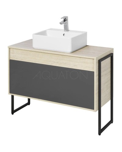 Тумба серый графит/дуб орегон 100 см Акватон Лофт Урбан 1A247701LQX60