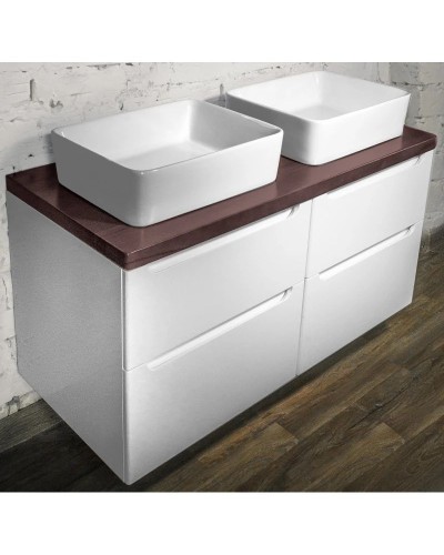 Тумба белый глянец 120 см Jorno Wood Wood.01.60/P/W + Wood.01.60/P/W + Wood.06.120/DW