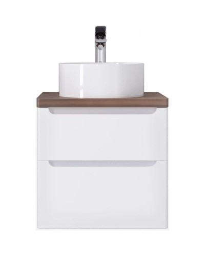 Тумба белый глянец 60 см Jorno Wood Wood.01.60/P/W + Wood.06.60/DW