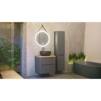 Тумба серый матовый 60 см Jorno Wood Wood.01.60/P/GR + Wood.06.60/LW