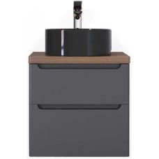 Тумба серый матовый 60 см Jorno Wood Wood.01.60/P/GR + Wood.06.60/DW