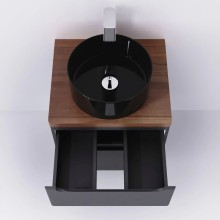 Тумба серый матовый 60 см Jorno Wood Wood.01.60/P/GR + Wood.06.60/DW