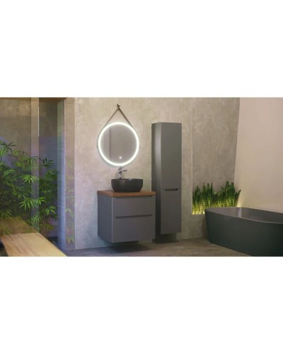 Тумба серый матовый 60 см Jorno Wood Wood.01.60/P/GR + Wood.06.60/DW