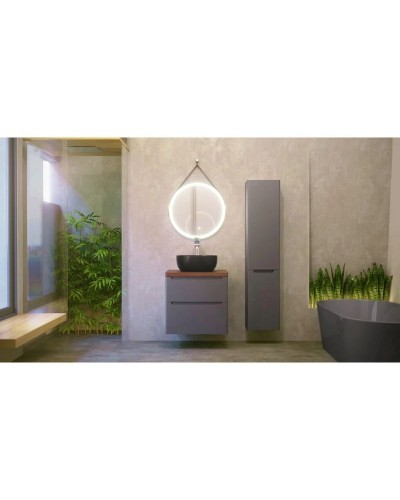 Тумба серый матовый 60 см Jorno Wood Wood.01.60/P/GR + Wood.06.60/DW