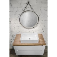 Тумба белый глянец 80 см Jorno Wood Wood.01.80/P/W + Wood.06.80/LW