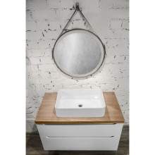 Тумба белый глянец 80 см Jorno Wood Wood.01.80/P/W + Wood.06.80/LW