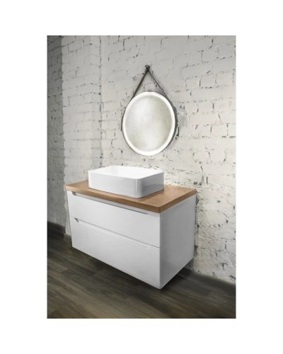 Тумба белый глянец 80 см Jorno Wood Wood.01.80/P/W + Wood.06.80/LW