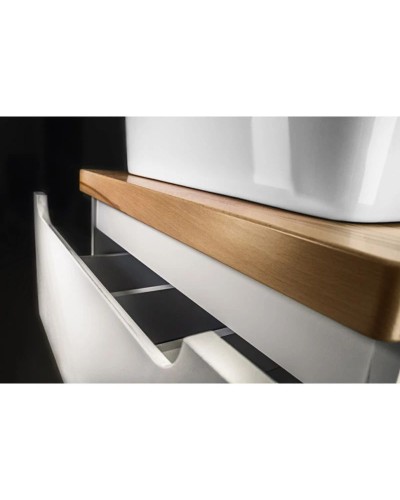 Тумба белый глянец 80 см Jorno Wood Wood.01.80/P/W + Wood.06.80/LW