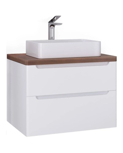 Тумба белый глянец 80 см Jorno Wood Wood.01.80/P/W + Wood.06.80/DW