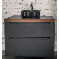 Тумба серый матовый 80 см Jorno Wood Wood.01.80/P/GR + Wood.06.80/DW