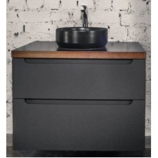 Тумба серый матовый 80 см Jorno Wood Wood.01.80/P/GR + Wood.06.80/DW
