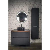 Тумба серый матовый 80 см Jorno Wood Wood.01.80/P/GR + Wood.06.80/DW