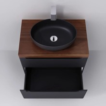 Тумба серый матовый 80 см Jorno Wood Wood.01.80/P/GR + Wood.06.80/DW