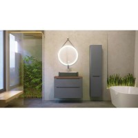 Тумба серый матовый 80 см Jorno Wood Wood.01.80/P/GR + Wood.06.80/DW