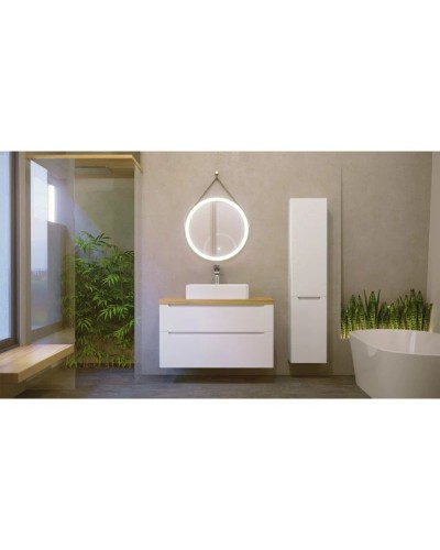 Тумба белый глянец 100 см Jorno Wood Wood.01.100/P/W + Wood.06.100/LW