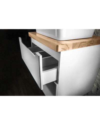 Тумба белый глянец 100 см Jorno Wood Wood.01.100/P/W + Wood.06.100/LW