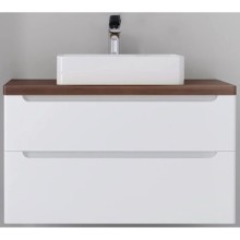 Тумба белый глянец 100 см Jorno Wood Wood.01.100/P/W + Wood.06.100/DW