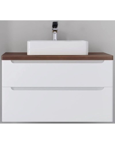 Тумба белый глянец 100 см Jorno Wood Wood.01.100/P/W + Wood.06.100/DW