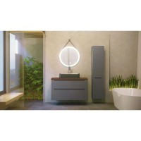 Тумба серый матовый 100 см Jorno Wood Wood.01.100/P/GR + Wood.06.100/DW